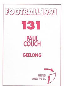 1991 Select AFL Stickers #131 Paul Couch Back